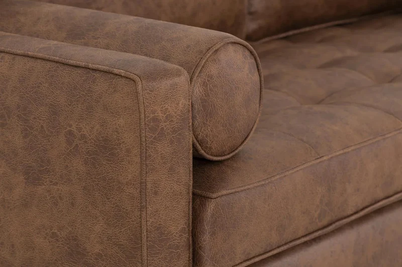 Model 02 Dreisitzer-Schlafsofa , Kastanienbraun