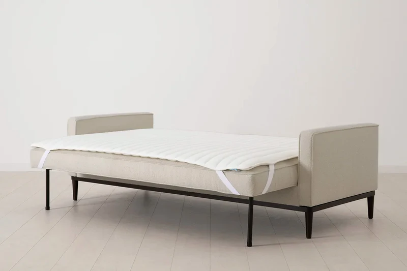 Model 02 Dreisitzer-Schlafsofa , Elfenbeinfarbe