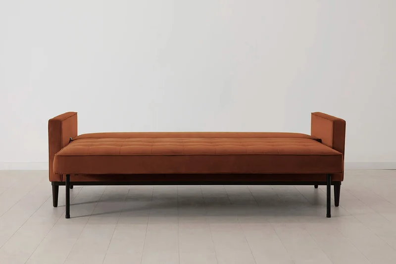Model 02 Dreisitzer-Schlafsofa , Umbrabraun