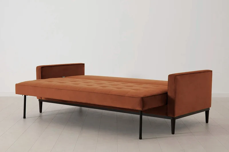 Model 02 Dreisitzer-Schlafsofa , Umbrabraun