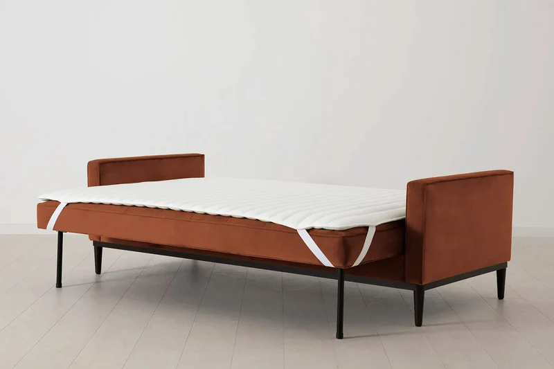 Model 02 Dreisitzer-Schlafsofa , Umbrabraun