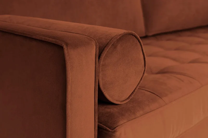 Model 02 Dreisitzer-Schlafsofa , Umbrabraun