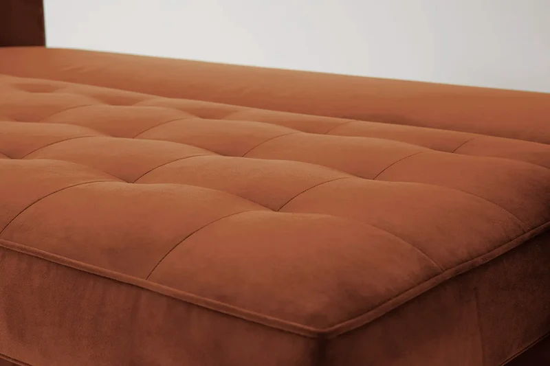 Model 02 Dreisitzer-Schlafsofa , Umbrabraun