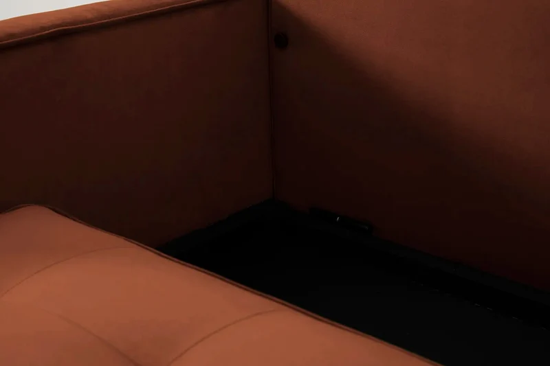 Model 02 Dreisitzer-Schlafsofa , Umbrabraun