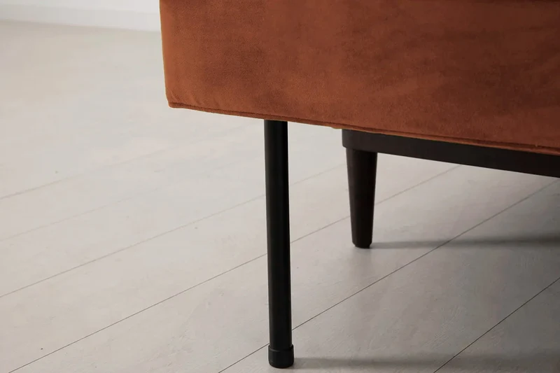 Model 02 Dreisitzer-Schlafsofa , Umbrabraun