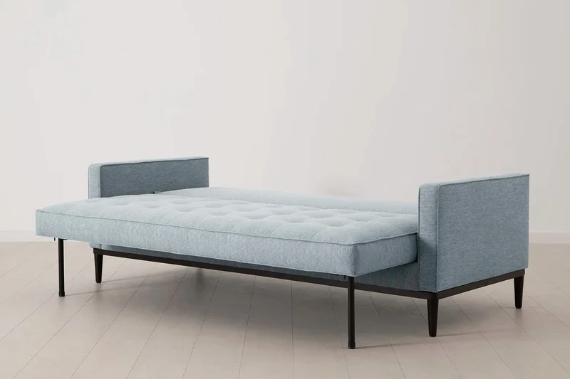 Model 02 Dreisitzer-Schlafsofa , Meerglasblau