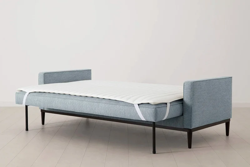 Model 02 Dreisitzer-Schlafsofa , Meerglasblau