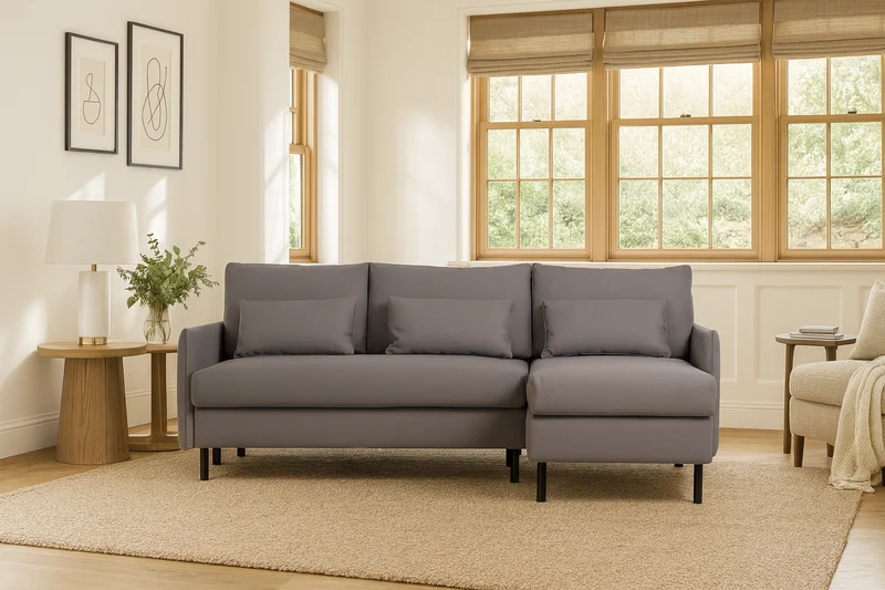 Model 12 Dreisitzer-Schlafsofa mit Chaiselongue rechts, Risso