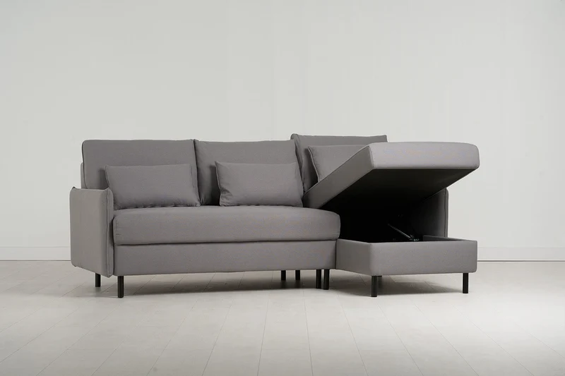 Model 12 Dreisitzer-Schlafsofa mit Chaiselongue rechts, Risso