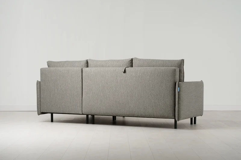 Model 12 Dreisitzer-Schlafsofa mit Chaiselongue rechts, Schattengrau