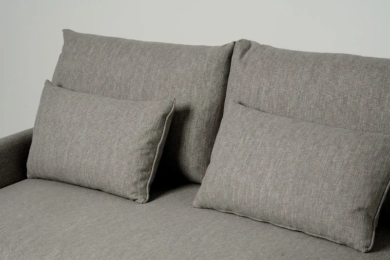 Model 12 Dreisitzer-Schlafsofa mit Chaiselongue rechts, Schattengrau