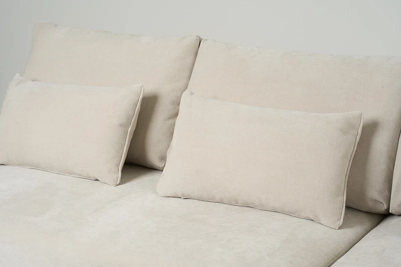 Model 12 Dreisitzer-Schlafsofa mit Chaiselongue rechts, Kreideweiß