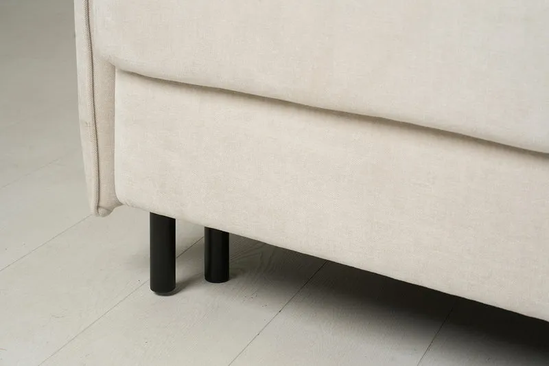 Model 12 Dreisitzer-Schlafsofa mit Chaiselongue rechts, Kreideweiß
