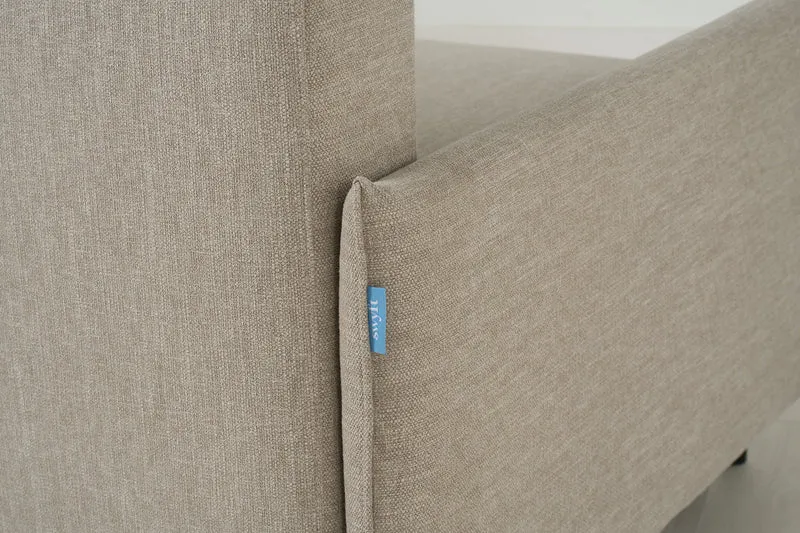 Model 12 Dreisitzer-Schlafsofa mit Chaiselongue rechts, Steingrau