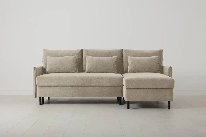 Model 12 Dreisitzer-Schlafsofa mit Chaiselongue rechts