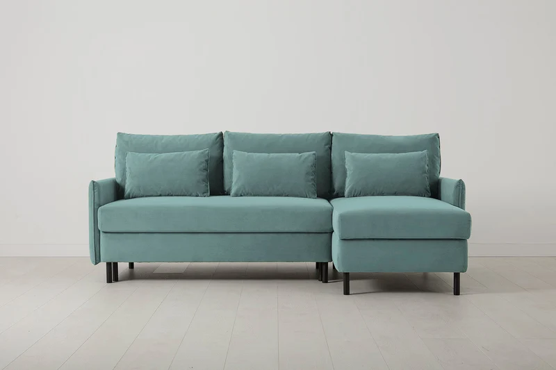 Model 12 Dreisitzer-Schlafsofa mit Chaiselongue rechts