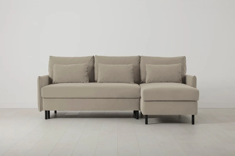 Model 12 Dreisitzer-Schlafsofa mit Chaiselongue rechts