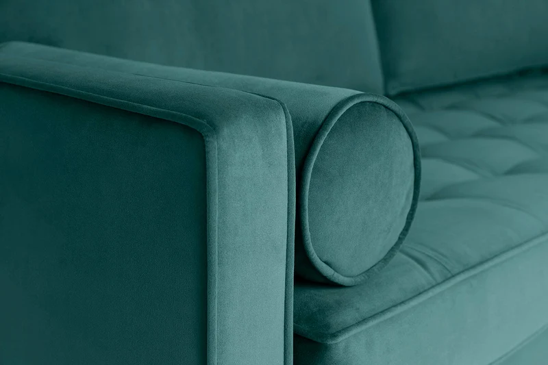 Model 02 Dreisitzer-Schlafsofa , Eisvogelblau