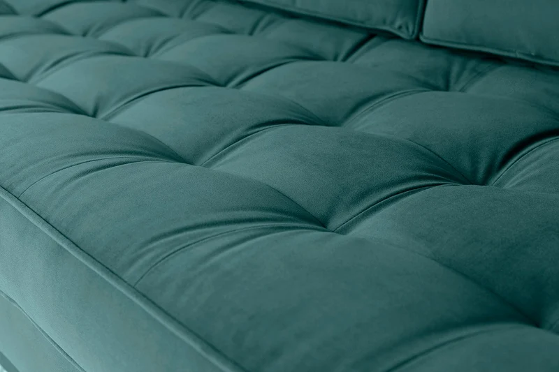 Model 02 Dreisitzer-Schlafsofa , Eisvogelblau