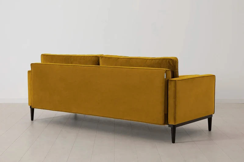 Model 02 Dreisitzer-Schlafsofa , Senfgelb