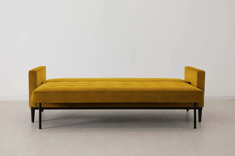 Model 02 Dreisitzer-Schlafsofa , Senfgelb