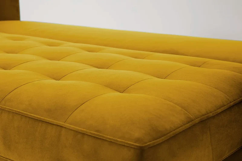 Model 02 Dreisitzer-Schlafsofa , Senfgelb
