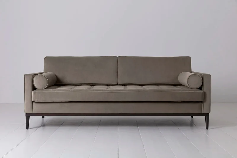 Model 02 Dreisitzer-Schlafsofa , Elefantengrau