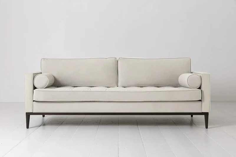 Model 02 Dreisitzer-Schlafsofa , Knochenweiß