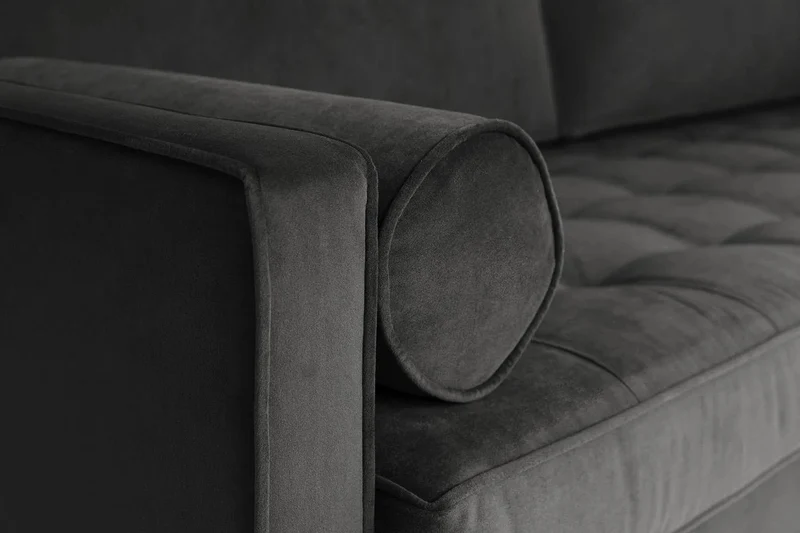 Model 02 Dreisitzer-Schlafsofa , Dunkelgrau