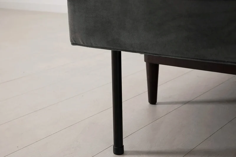 Model 02 Dreisitzer-Schlafsofa , Dunkelgrau