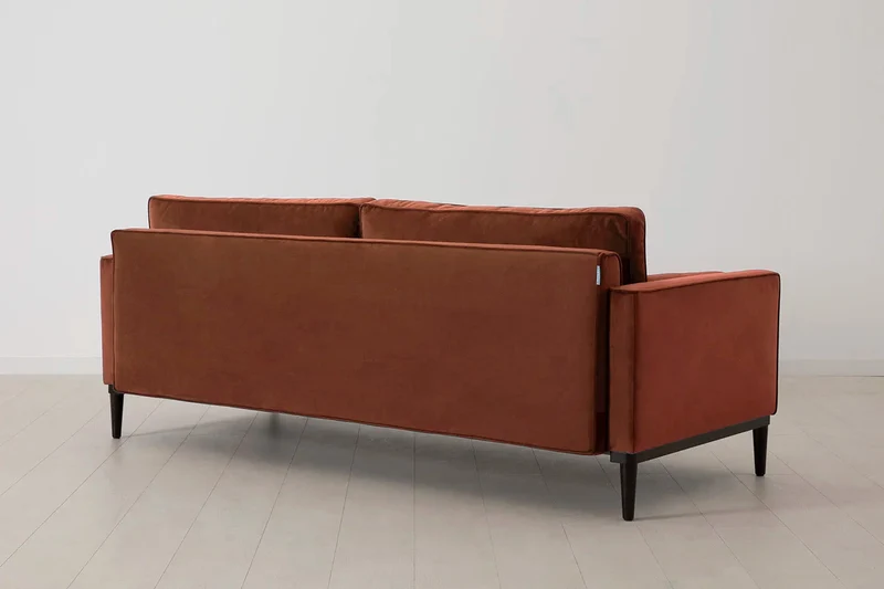 Model 02 Dreisitzer-Schlafsofa , Ziegelrot