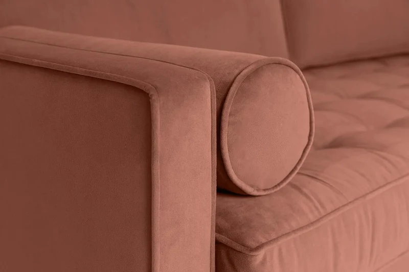 Model 02 Dreisitzer-Schlafsofa , Ziegelrot