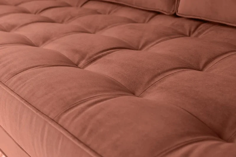 Model 02 Dreisitzer-Schlafsofa , Ziegelrot