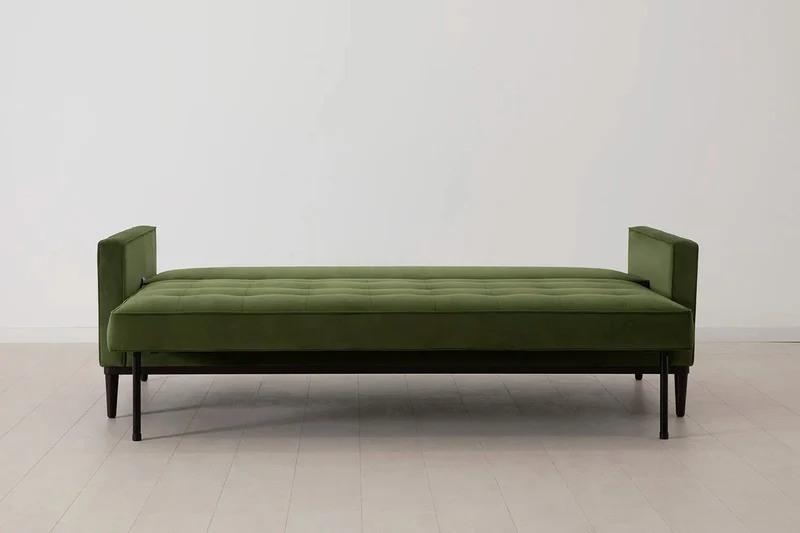 Model 02 Dreisitzer-Schlafsofa , Laubgrün
