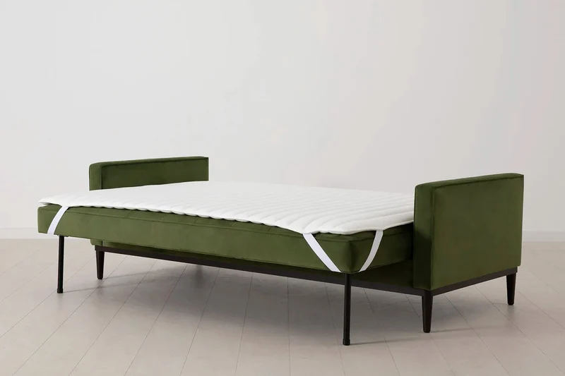 Model 02 Dreisitzer-Schlafsofa , Laubgrün