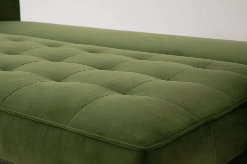 Model 02 Dreisitzer-Schlafsofa , Laubgrün