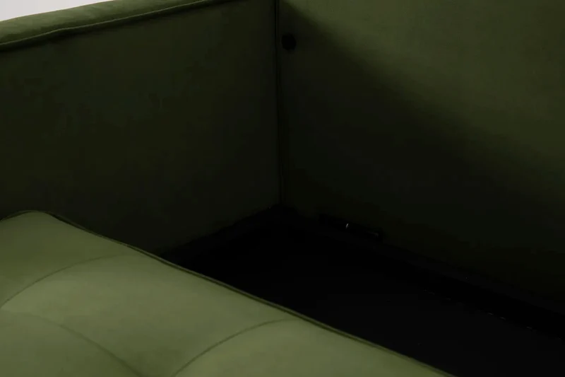 Model 02 Dreisitzer-Schlafsofa , Laubgrün