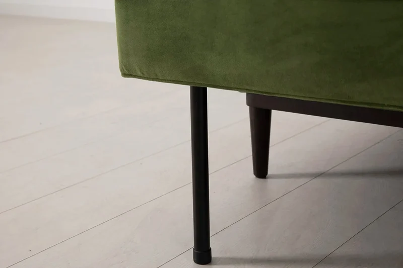 Model 02 Dreisitzer-Schlafsofa , Laubgrün