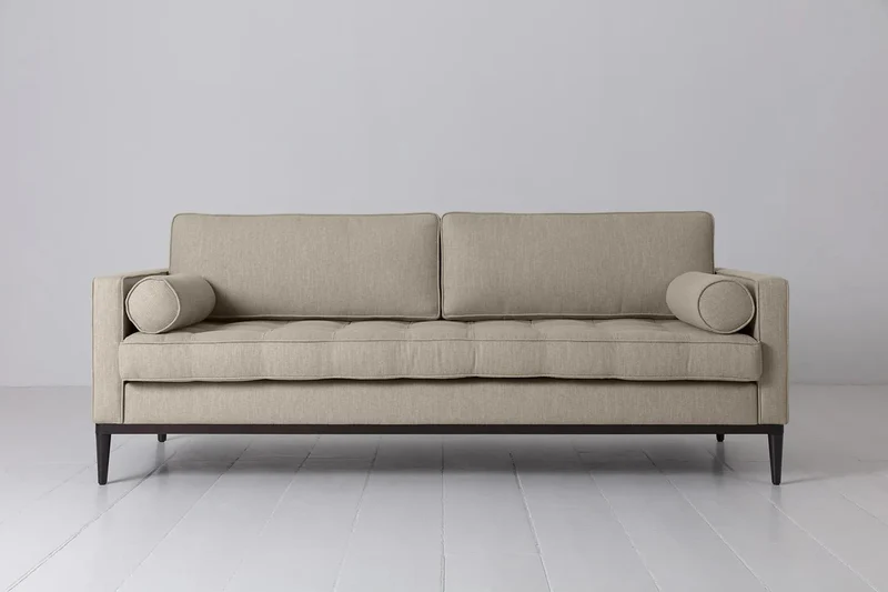 Model 02 Dreisitzer-Schlafsofa , Steingrau