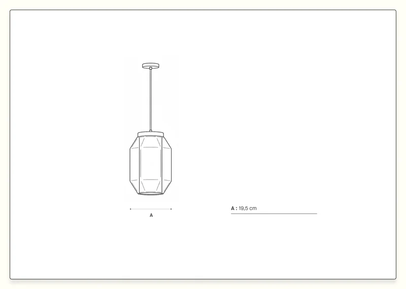 Suspension en verre ADRIA
