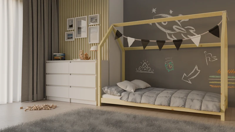 Bett BELLA natur ohne Schublade ohne Matratze 200/90