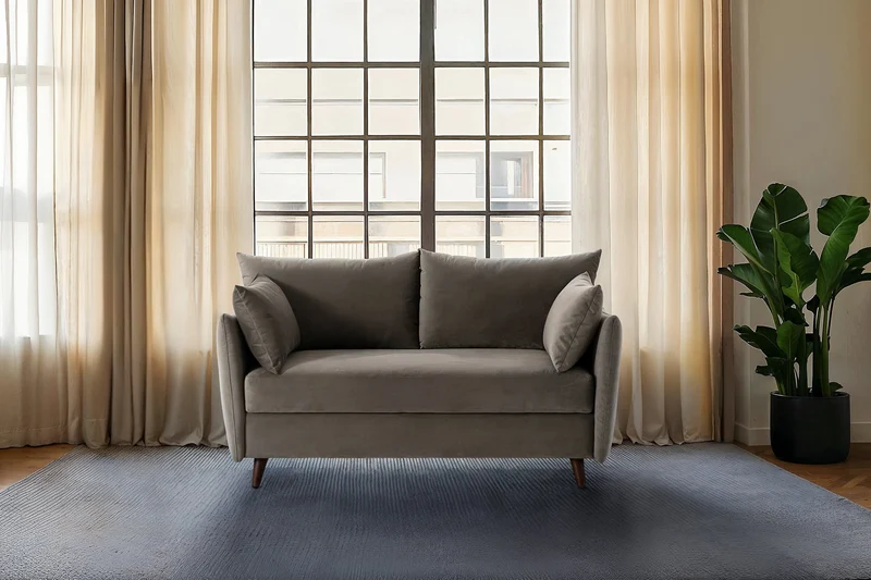 2,5-Sitzer-Schlafsofa Model 08, Elefantengrau