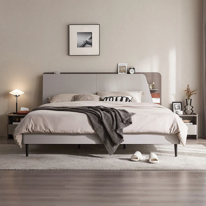 Cappuccino Taupe Bed with Mattress Set