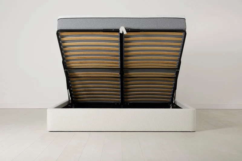 Bett 03 180cm x 200cm, Elfenbeinfarbe