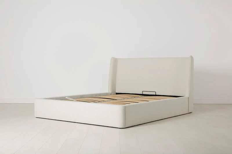 Bett 03 180cm x 200cm, Elfenbeinfarbe