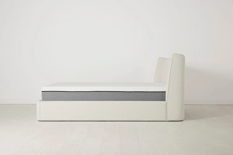 Bett 03 180cm x 200cm, Elfenbeinfarbe