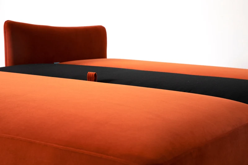 2,5-Sitzer-Schlafsofa Model 08, Paprikarot