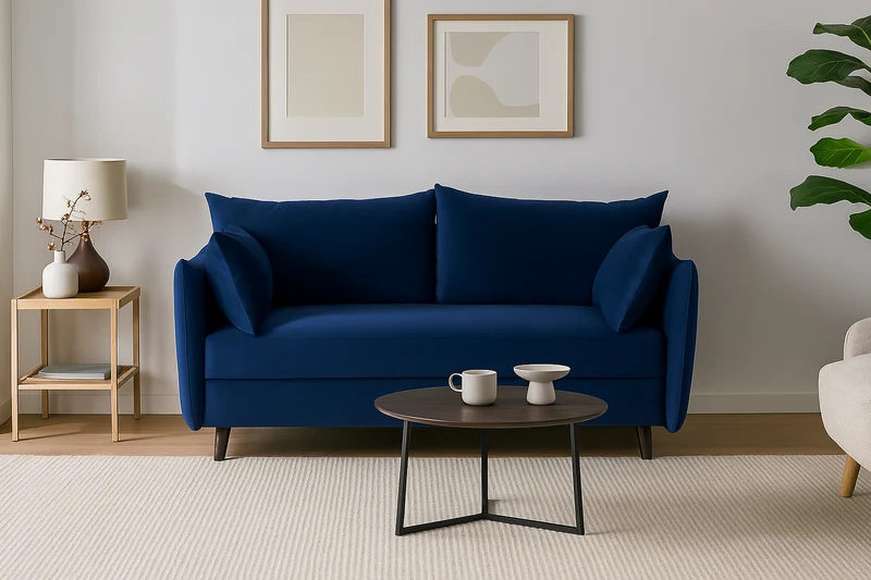 2,5-Sitzer-Schlafsofa Model 08, Indigoblau