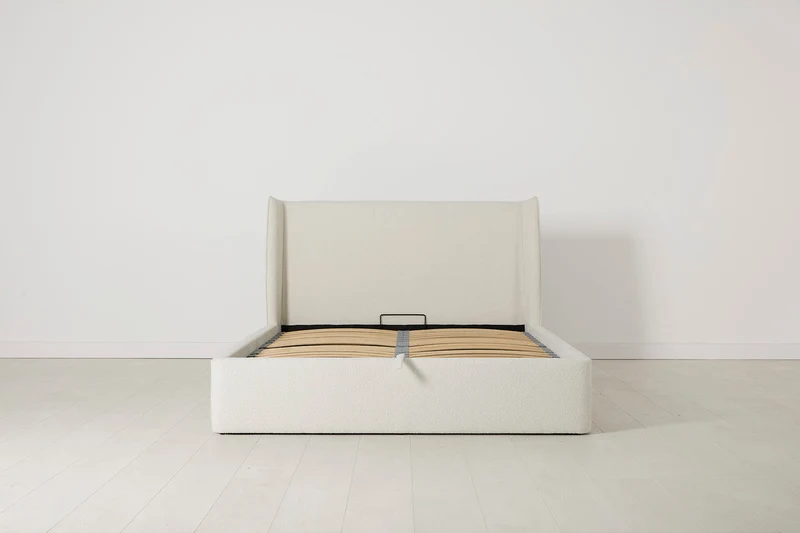 Bett 03 140cm x 200cm, Elfenbeinfarbe