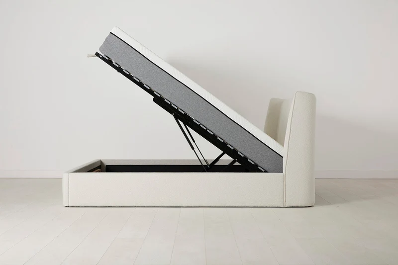 Bett 03 140cm x 200cm, Elfenbeinfarbe